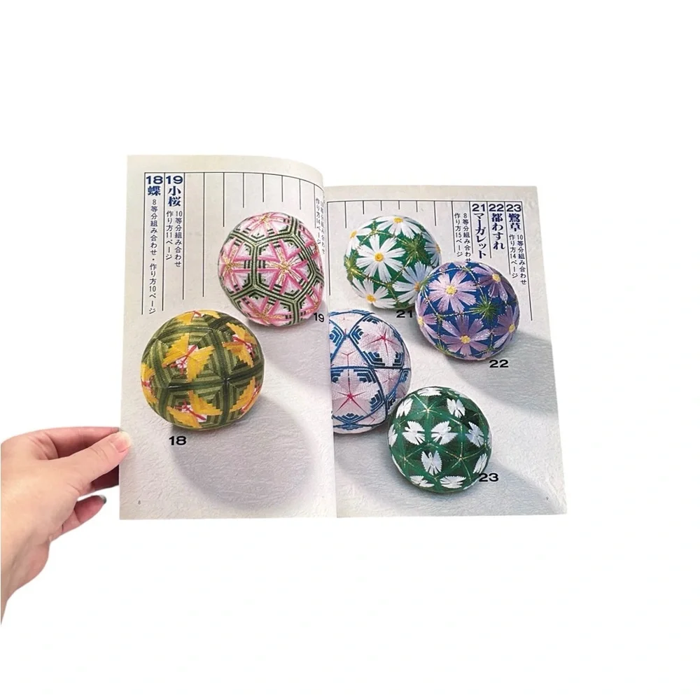 Vintage Japanese Temari Craft Book Beautiful Embroidered Thread Ball Patterns
